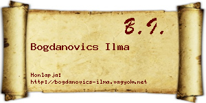 Bogdanovics Ilma névjegykártya